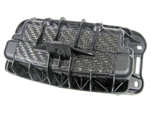 Injection-moulded, all-plastic hybrid.