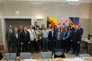 Andy Pye (back row, 6th from left) at the Harting facility in Espelkamp, accompanied by Harting executives and journalists from across Europe.