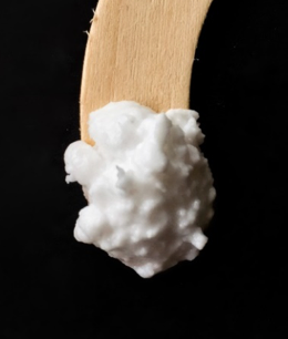 emulsion made with traditional polymeric emulsifier with cheesecake effect