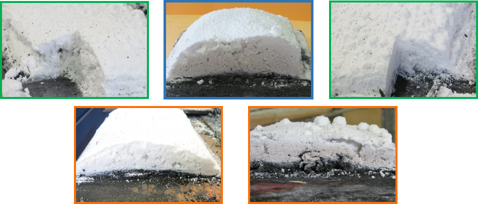Char structure, after fire testing of intumescent formulations based on new binder HYDRO PLIOLITE 211 (outlined in blue), compared to commercial waterborne (outlined in green) and solvent-borne intumescent coatings (outlined in orange). Learn more in the Prospector Knowledge Center.