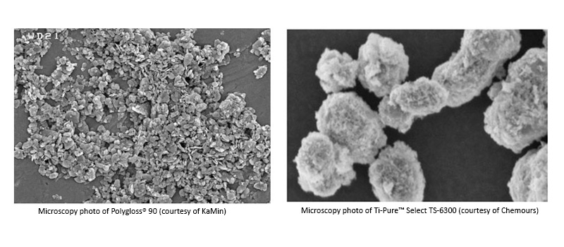microscopy photos - learn about the efficient use of TiO2 Pigment
