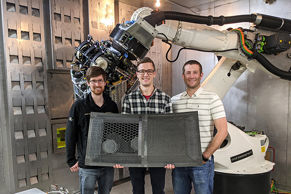 Electroimpact engineers - Learn more about Electroimpact's continuous fiber-reinforced 3D printing system 