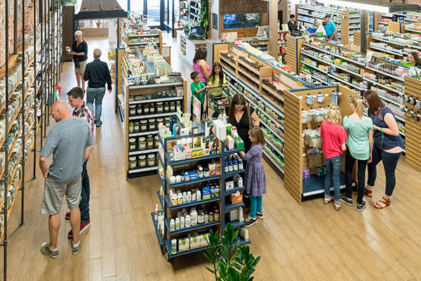 People browsing in a health store