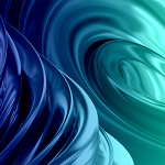 Blue amorphous shape