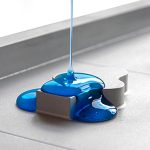 Blue liquid on pastic