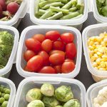 colorful vegetables in separate containers