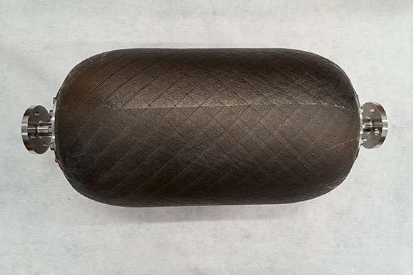 Linerless carbon fibre tank for storing liquid hydrogen (LH2) of the type being tested by NCC.