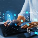 person working on a laptop