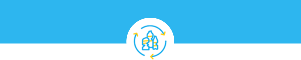 Plastic bottles icon header
