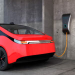 Red EV charging