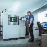 Man using a 3D printer