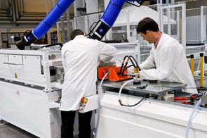 CETIM's Quilted Stratum Process was developed with the goal of creating a high-speed production line with cycle times of less than 90s from fiber to the finished product.