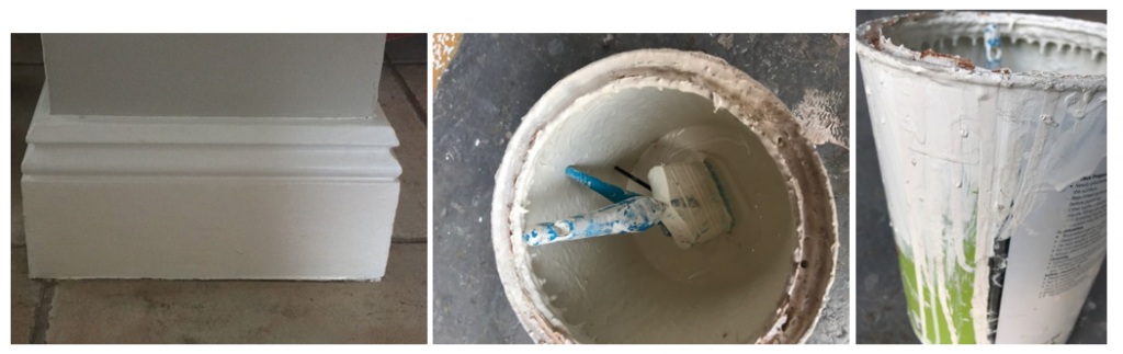 Example of paint changing color after drying - read why this happened in the Prospector Knowledge Center.