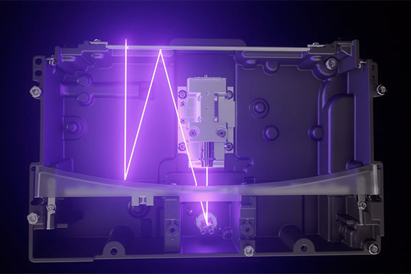 Photo of the light processing unit of a 3D printer - Learn more about Low Force Stereolithography