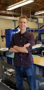 Jon Dekar, pictured here in his new production space in Dayton, has been developing Obi for the past 13 years.