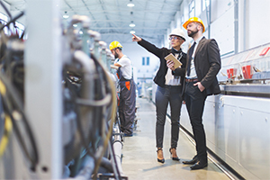 Inspectors in hardhats
