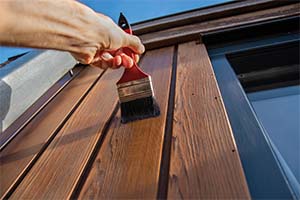 Painting wooden boards