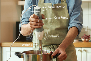 Person using a mixer