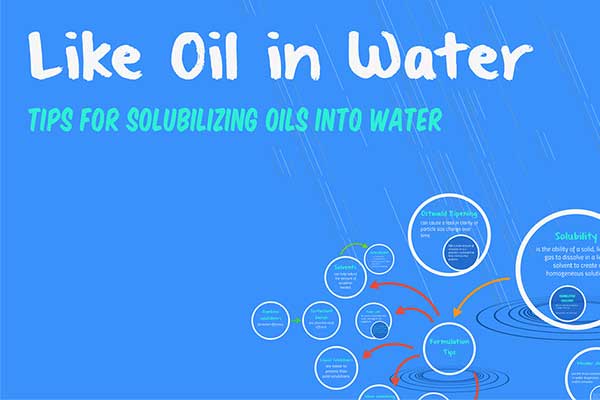 Find tips for solubilizing oils into water in cosmetic formulations in the Prospector Knowledge Center.
