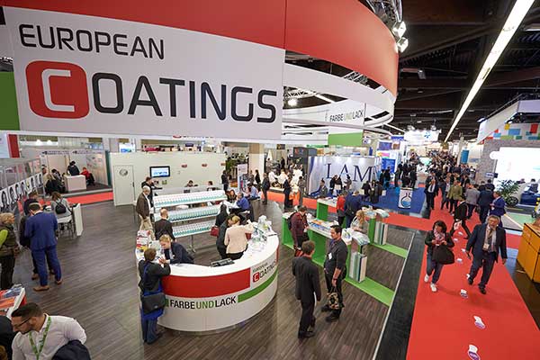 A booth at the European Coatings Show