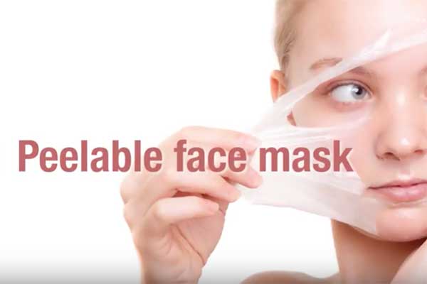 See two innovative examples for peelable face masks in this short video, focusing on skin renewal, exfoliation, and purification.
