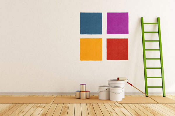Paint swatches on wall - learn how curing agents can improve performance in ambient cure coatings in the Prospector Knowledge Center.
