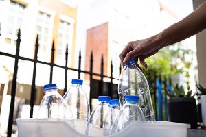 plastic water bottles