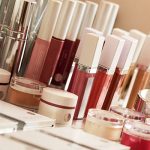 cosmetics on a table