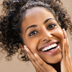 Woman smiling