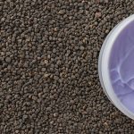 babchi seeds and purple cream in jar