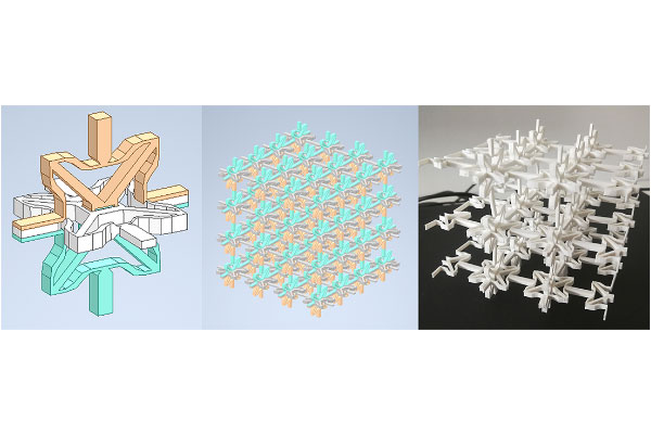 Unit cell made up of structural elements