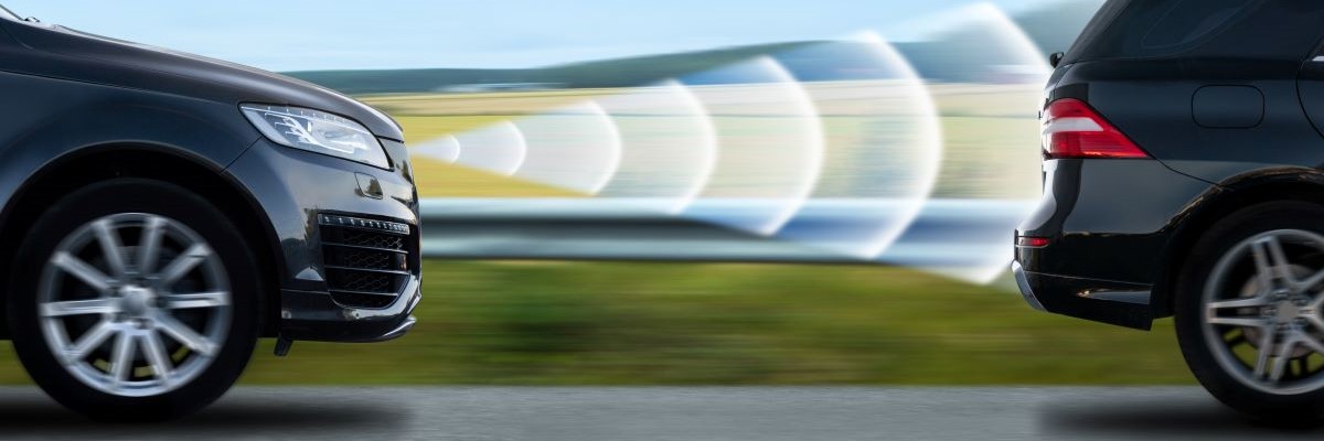 Car with adaptive cruise control radar